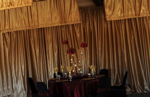 Gold and Burgundy Decor