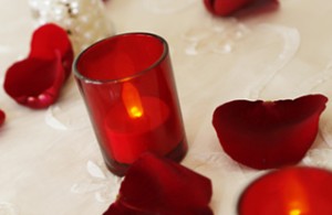Romantic red votives
