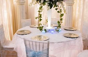 White Wedding Table Decor