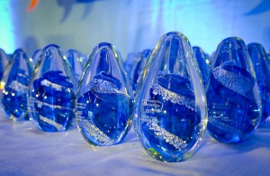 Beautiful swirled conference awards