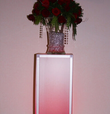 Floral and lit tower accent piece