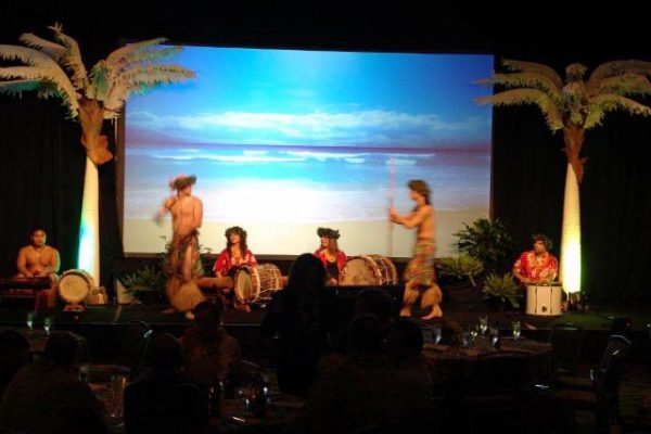 Hawaiian Themed Stage Decor and Entertainment