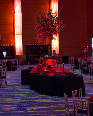 Large Rose Centerpiece for Buffet Table