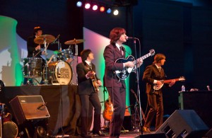 The Liverpool Legends performing at a corporate event in Des Moines, Iowa.