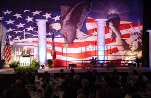 Patriotic Stage Decor backdrop