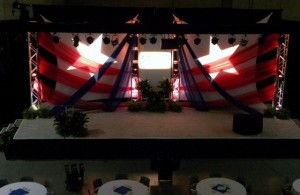 Patriotic Stage Setup