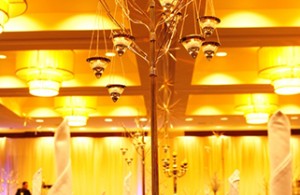 Silver Metal Tree with hanging votives